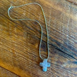 Silpada Hammered Cross Necklace Sterling